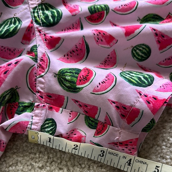 Happy Hour Watermelon Print Pink Green Swim Trunks Pull On Mens Small - Picture 3 of 7